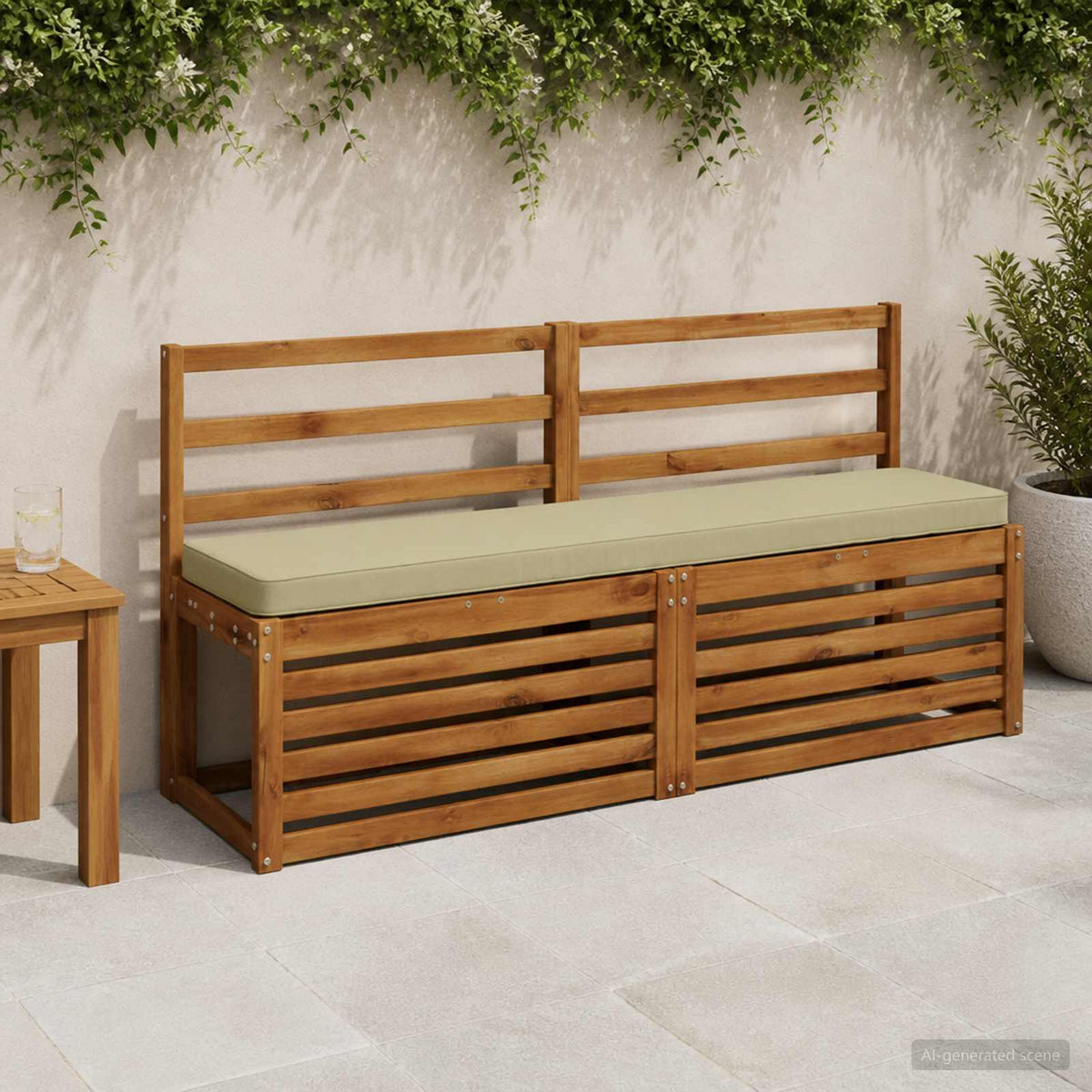 vidaXL 1-Piece Bench Cushion VUGHT 100% Polyester Light Green