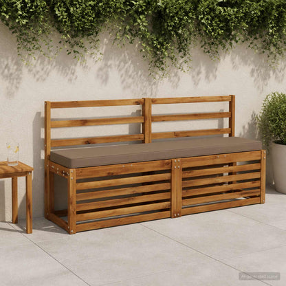 vidaXL 2-Piece Bench Cushions VUGHT 2 pcs 100% Polyester Taupe