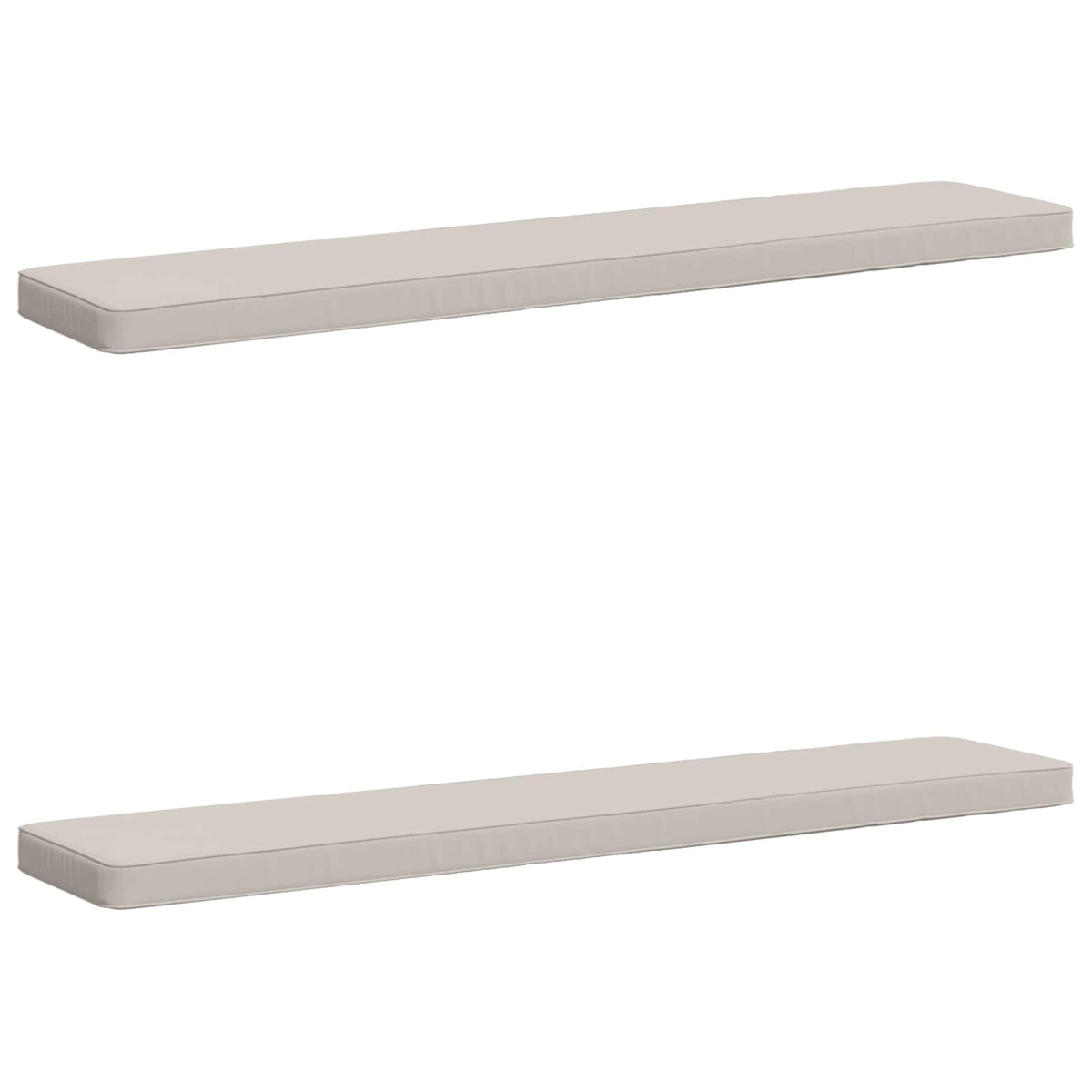 vidaXL 2-Piece Bench Cushions VUGHT 2 pcs 100% Polyester White