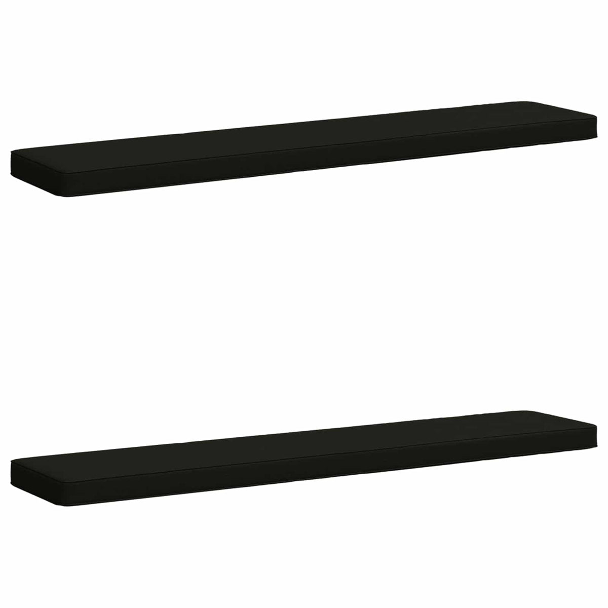 vidaXL 2-Piece Bench Cushions VUGHT 2 pcs 100% Polyester Black