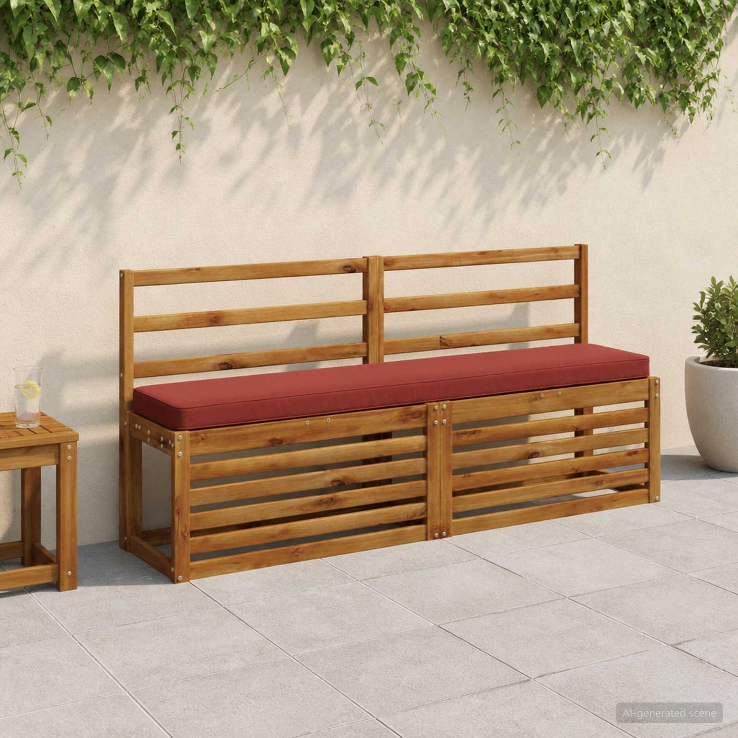 vidaXL 2-Piece Bench Cushions VUGHT 2 pcs 100% Polyester Red