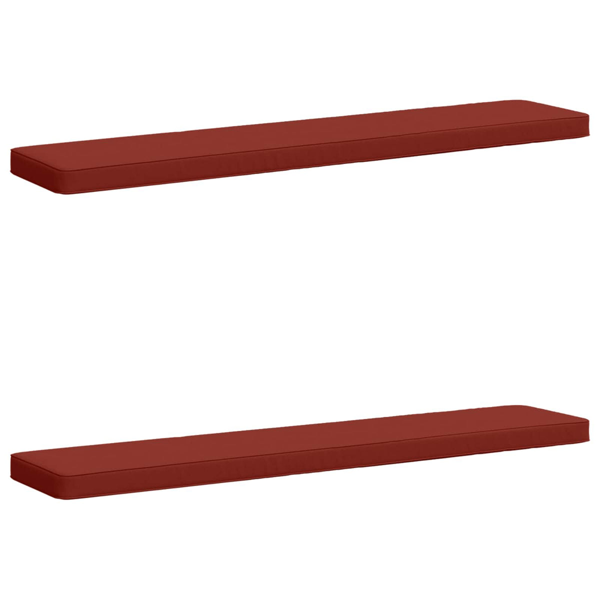 vidaXL 2-Piece Bench Cushions VUGHT 2 pcs 100% Polyester Red