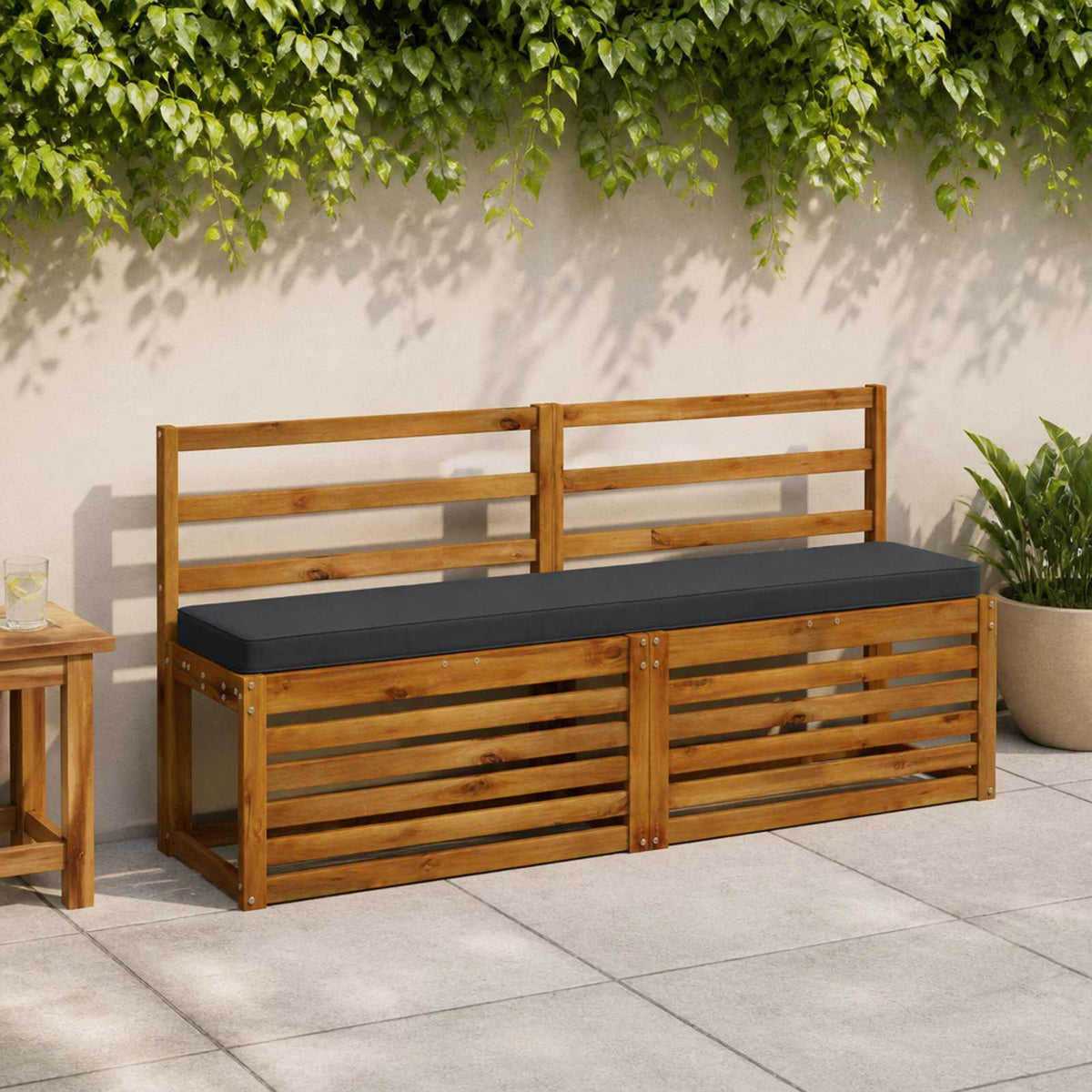 vidaXL 2-Piece Bench Cushions VUGHT 2 pcs 100% Polyester Grey
