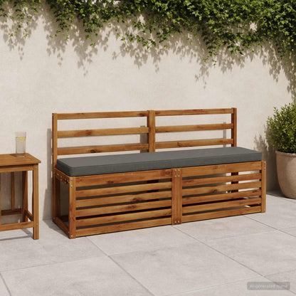 vidaXL 1-Piece Bench Cushion VUGHT 100% Polyester Grey 150 x 30 x 5 cm