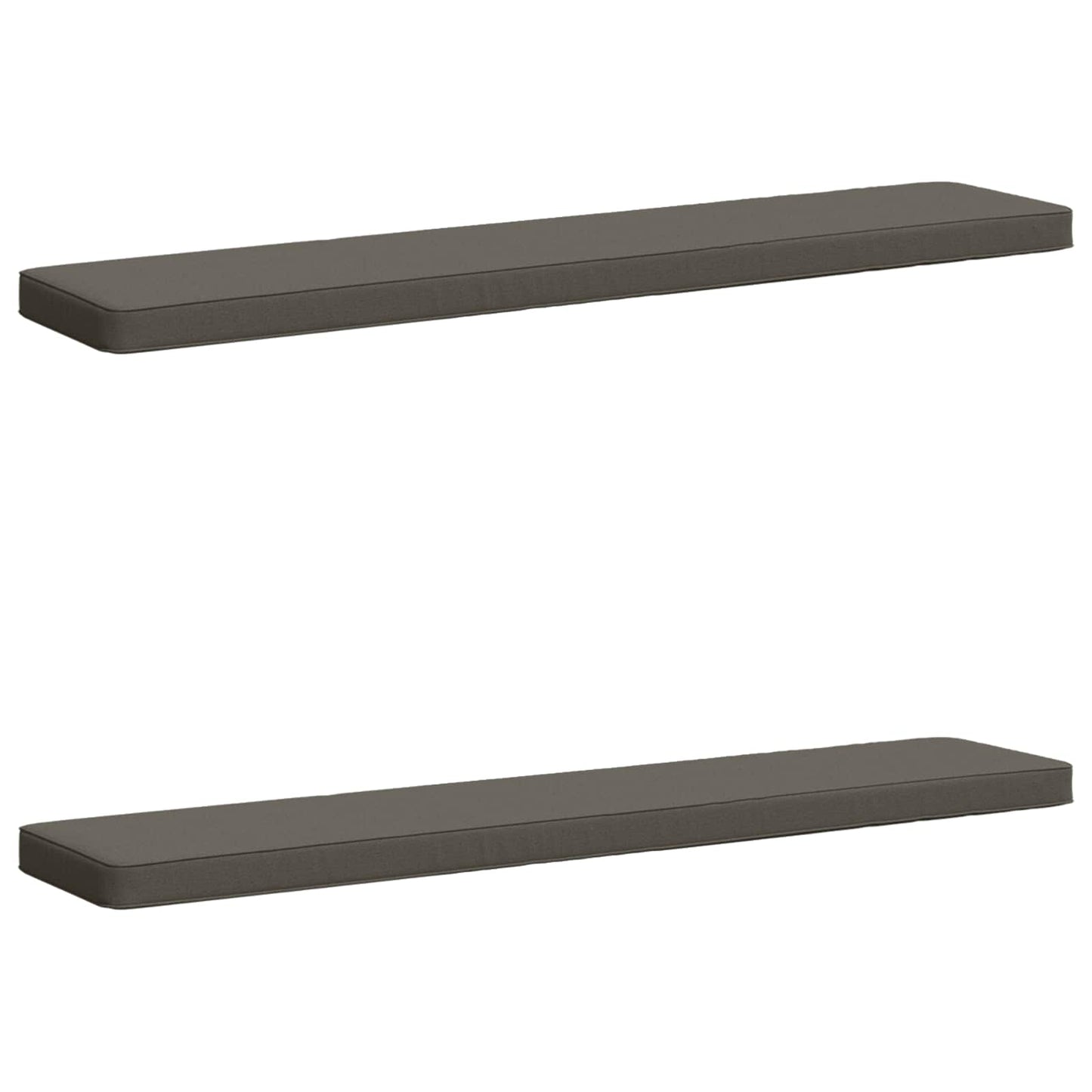 vidaXL 2-Piece Bench Cushions VUGHT 2 pcs 100% Polyester Grey