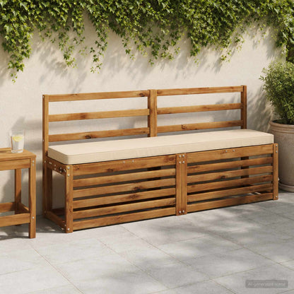 vidaXL 2-Piece Bench Cushions VUGHT 2 pcs 100% Polyester Cream