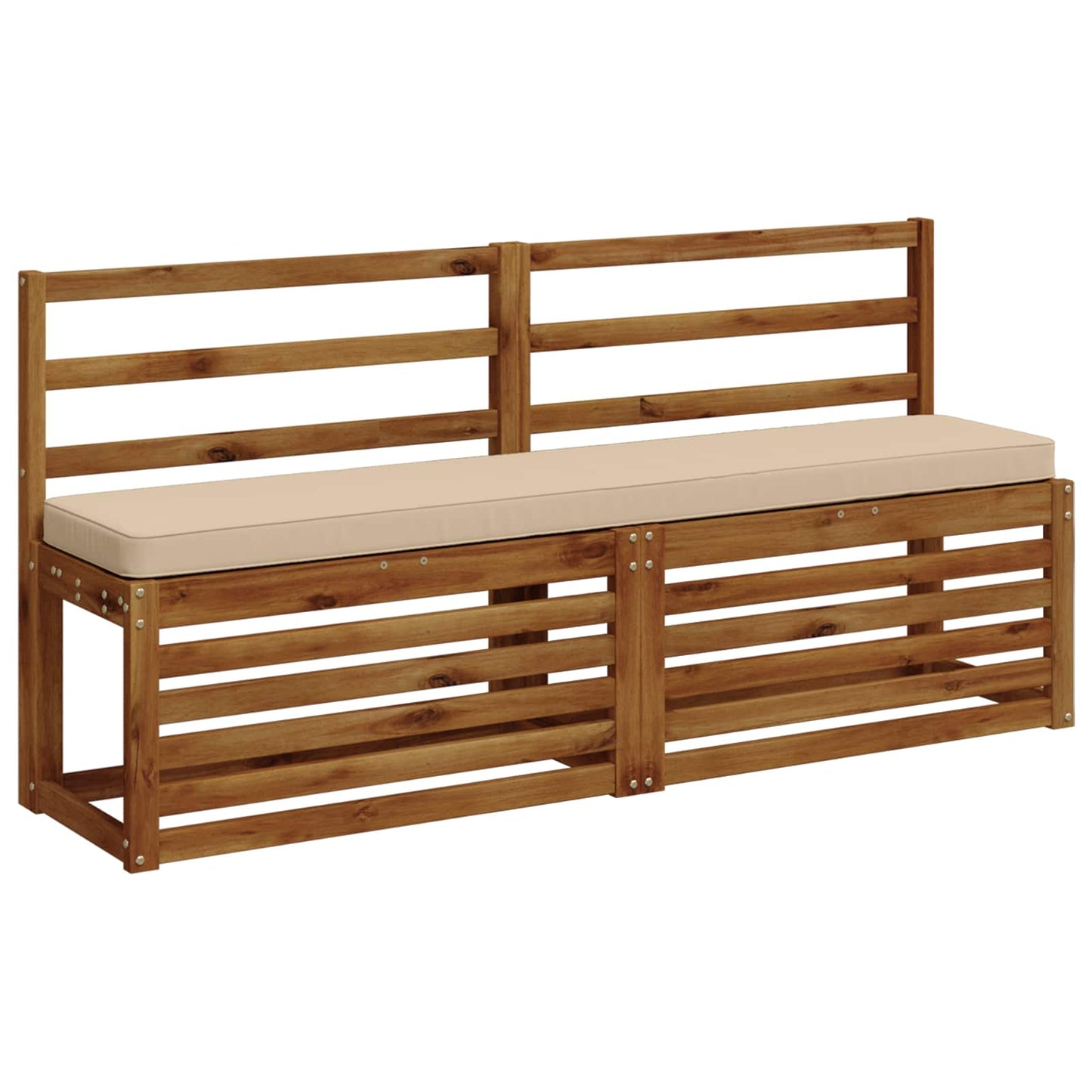 vidaXL 2-Piece Bench Cushions VUGHT 2 pcs 100% Polyester Cream