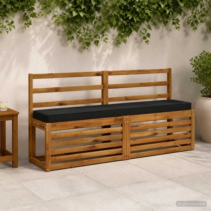 vidaXL 2-Piece Bench Cushions VUGHT 2 pcs 100% Polyester Black