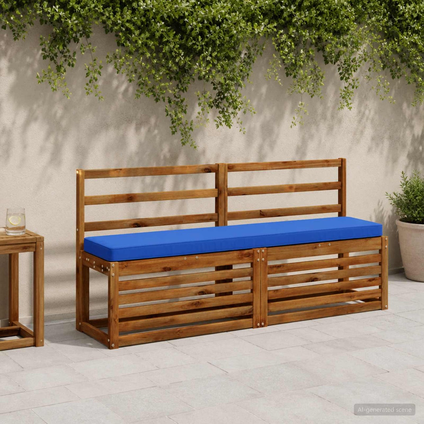 vidaXL 1-Piece Bench Cushion VUGHT 100% Polyester Royal Blue