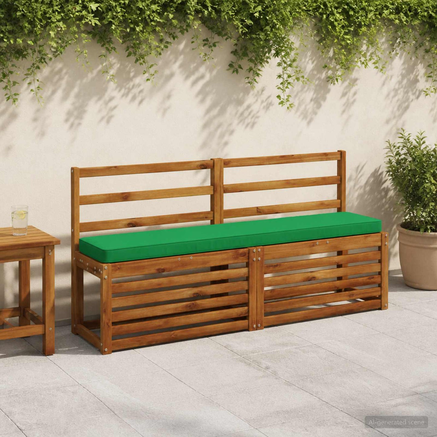 vidaXL 2-Piece Bench Cushions VUGHT 2 pcs 100% Polyester Green