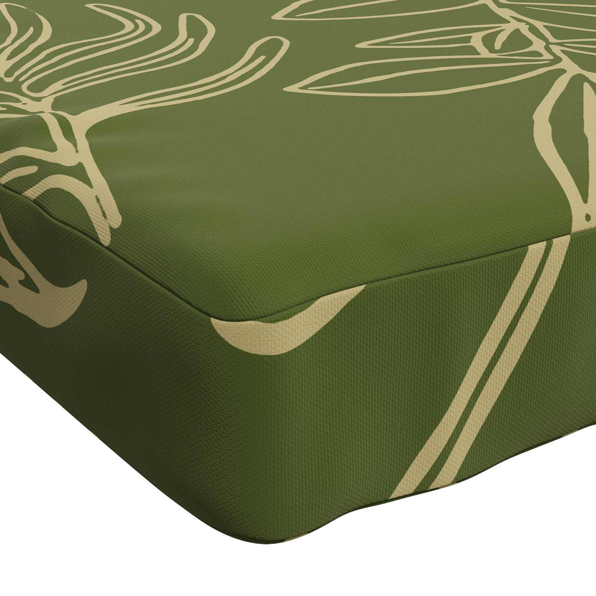 vidaXL 1-Piece Bench Cushion VUGHT 100% Polyester Leaf Design