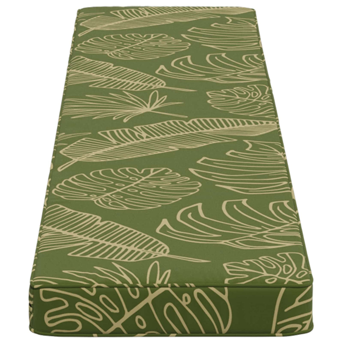 vidaXL 1-Piece Bench Cushion VUGHT 100% Polyester Leaf Design
