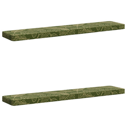 vidaXL 2-Piece Bench Cushions VUGHT 2 pcs 100% Polyester Leaf Design