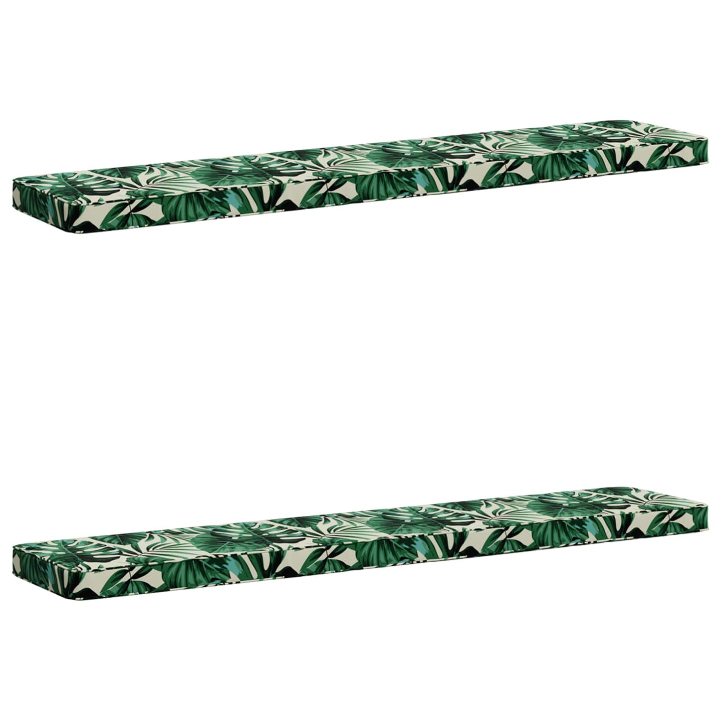 vidaXL 2-Piece Bench Cushions VUGHT 2 pcs 100% Polyester Leaf Pattern