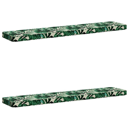 vidaXL 2-Piece Bench Cushions VUGHT 2 pcs 100% Polyester Leaf Pattern