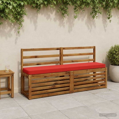 vidaXL 2-Piece Bench Cushions VUGHT 2 pcs 100% Polyester Red