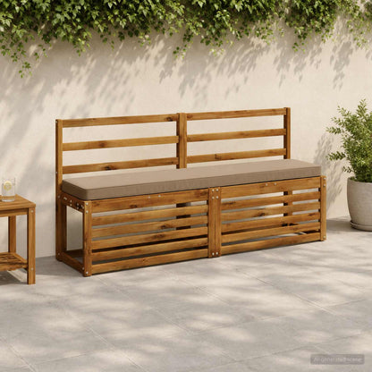 vidaXL 2-Piece Bench Cushions VUGHT 2 pcs 100% Polyester Taupe