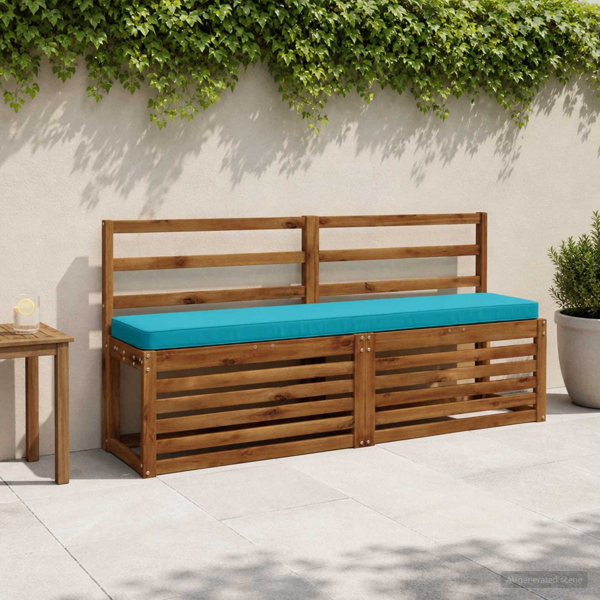 vidaXL 2-Piece Bench Cushions VUGHT 2 pcs 100% Polyester Turquoise