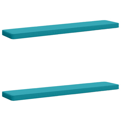 vidaXL 2-Piece Bench Cushions VUGHT 2 pcs 100% Polyester Turquoise