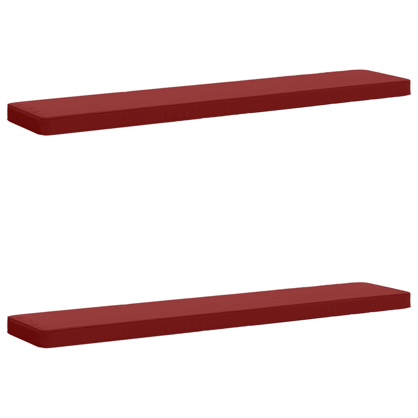 vidaXL 2-Piece Bench Cushions VUGHT 2 pcs 100% Polyester Wine Red