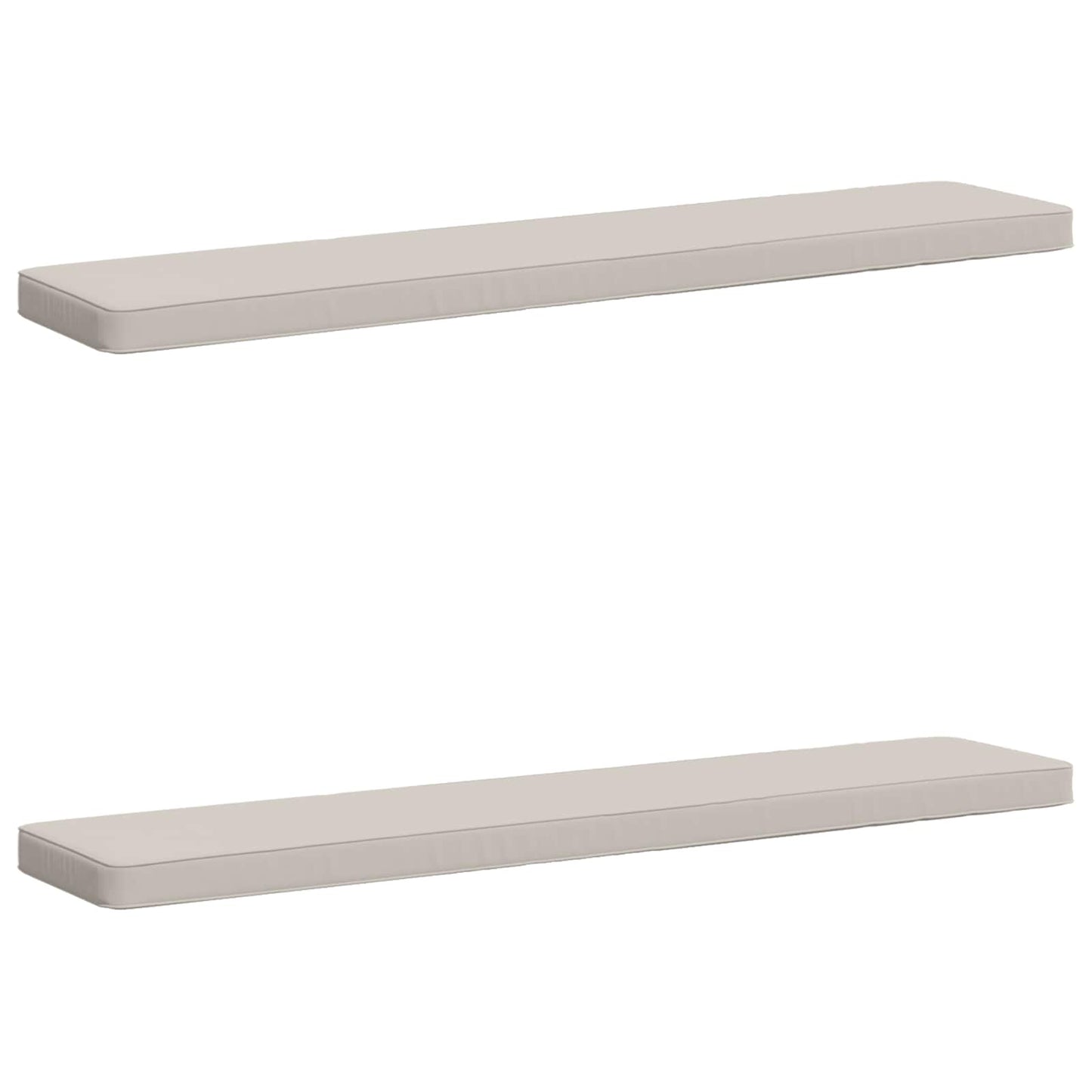 vidaXL 2-Piece Bench Cushions VUGHT 2 pcs 100% Polyester White