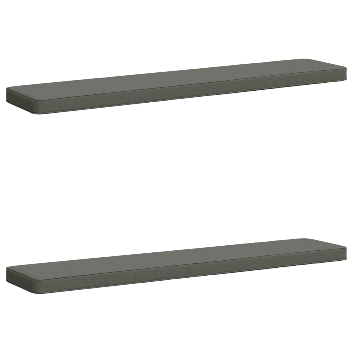 vidaXL 2-Piece Bench Cushions VUGHT 2 pcs 100% Polyester Grey
