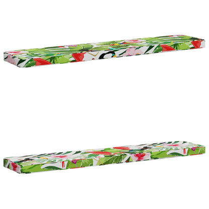 vidaXL 2-Piece Bench Cushions VUGHT 2 pcs 100% Polyester Multicolour