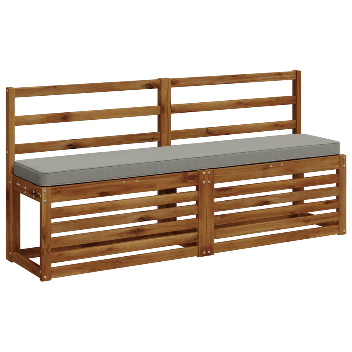 vidaXL 1-Piece Bench Cushion VUGHT 100% Polyester Grey 150 x 30 x 5 cm