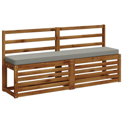 vidaXL 1-Piece Bench Cushion VUGHT 100% Polyester Grey 150 x 30 x 5 cm
