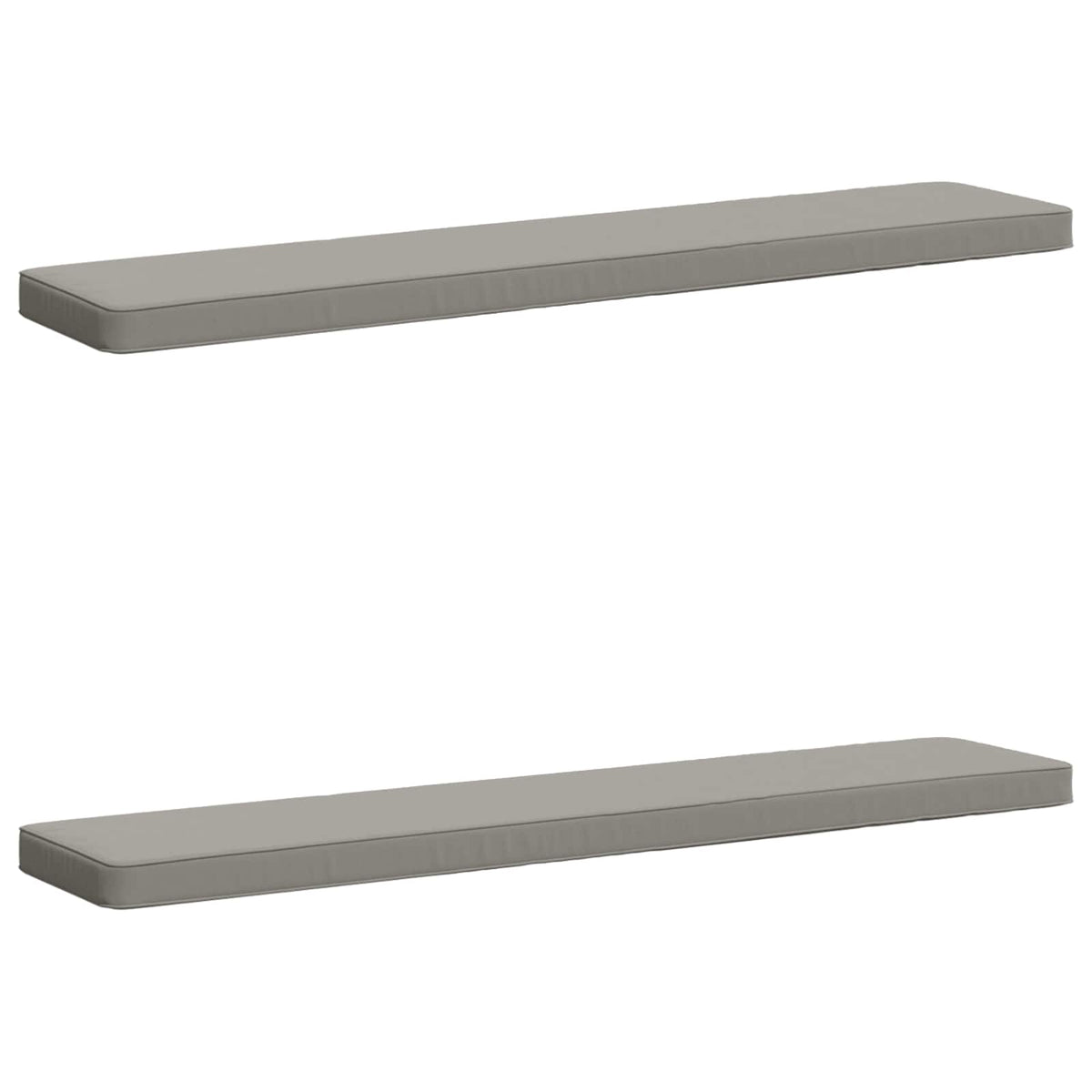 vidaXL 2-Piece Bench Cushions VUGHT 2 pcs 100% Polyester Grey