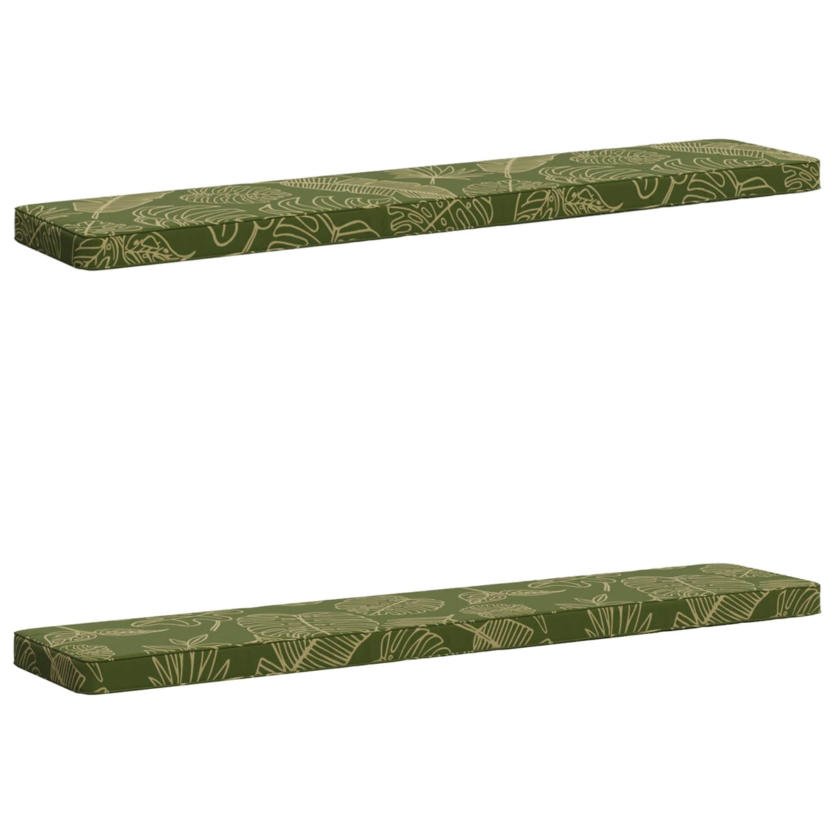 vidaXL 2-Piece Bench Cushions VUGHT 2 pcs 100% Polyester Leaf Design