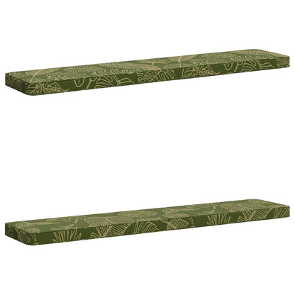 vidaXL 2-Piece Bench Cushions VUGHT 2 pcs 100% Polyester Leaf Design