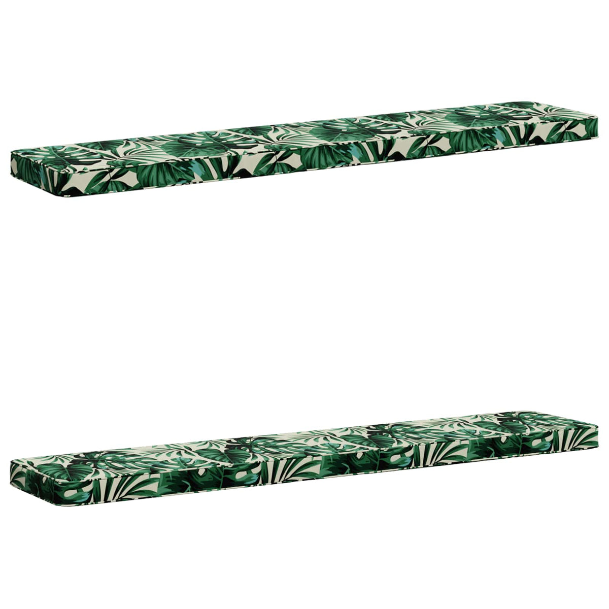 vidaXL 2-Piece Bench Cushions VUGHT 2 pcs 100% Polyester Leaf Pattern