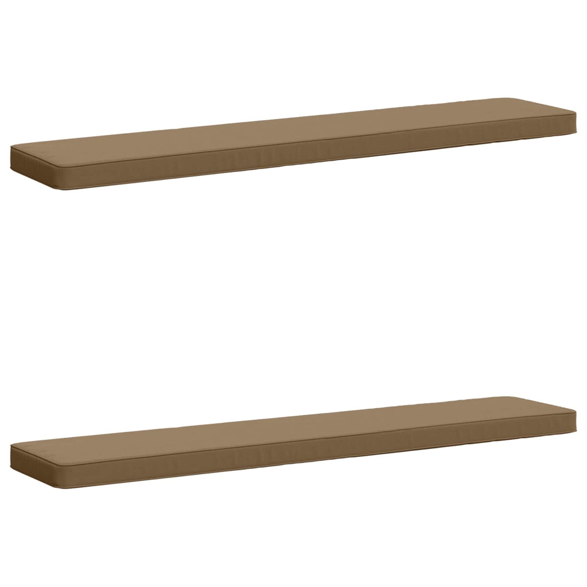 vidaXL 2-Piece Bench Cushions VUGHT 2 pcs 100% Polyester Taupe