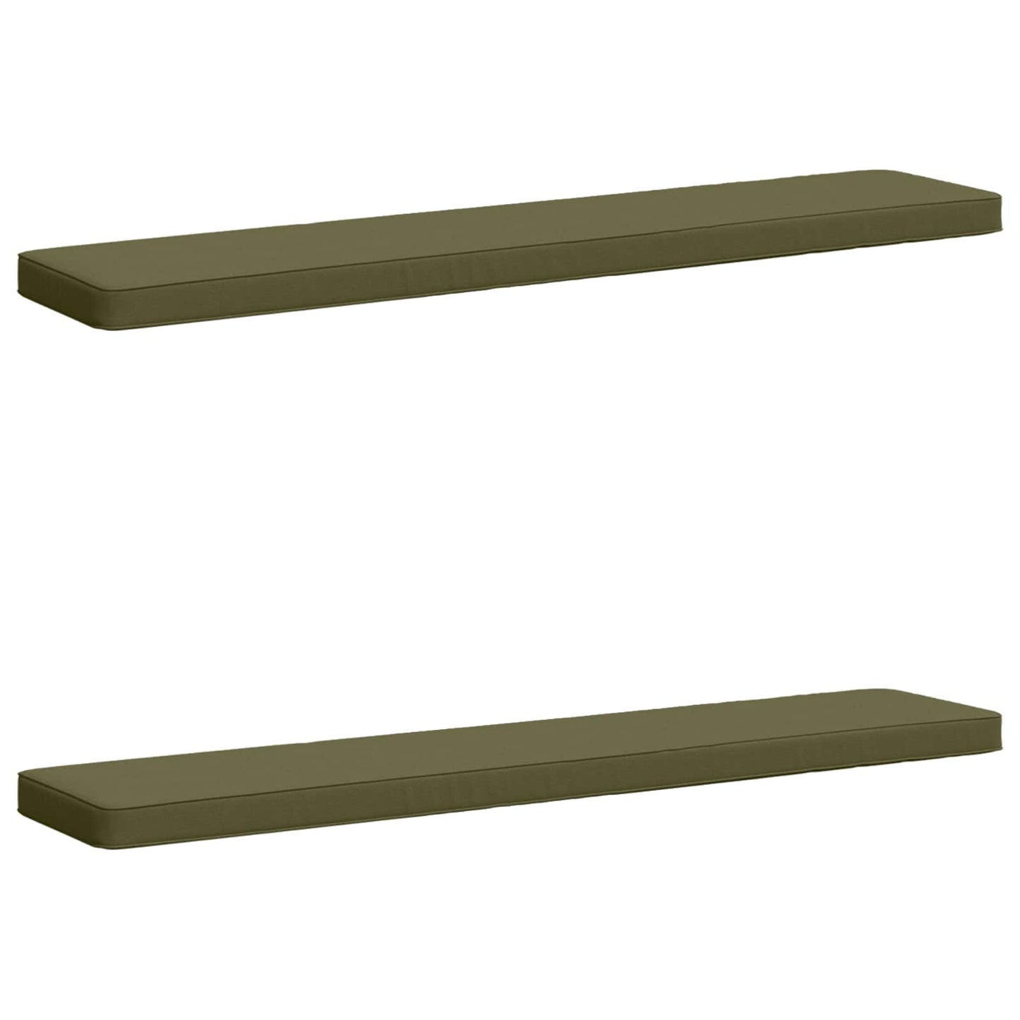 vidaXL 2-Piece Bench Cushions VUGHT 2 pcs 100% Polyester Olive Green