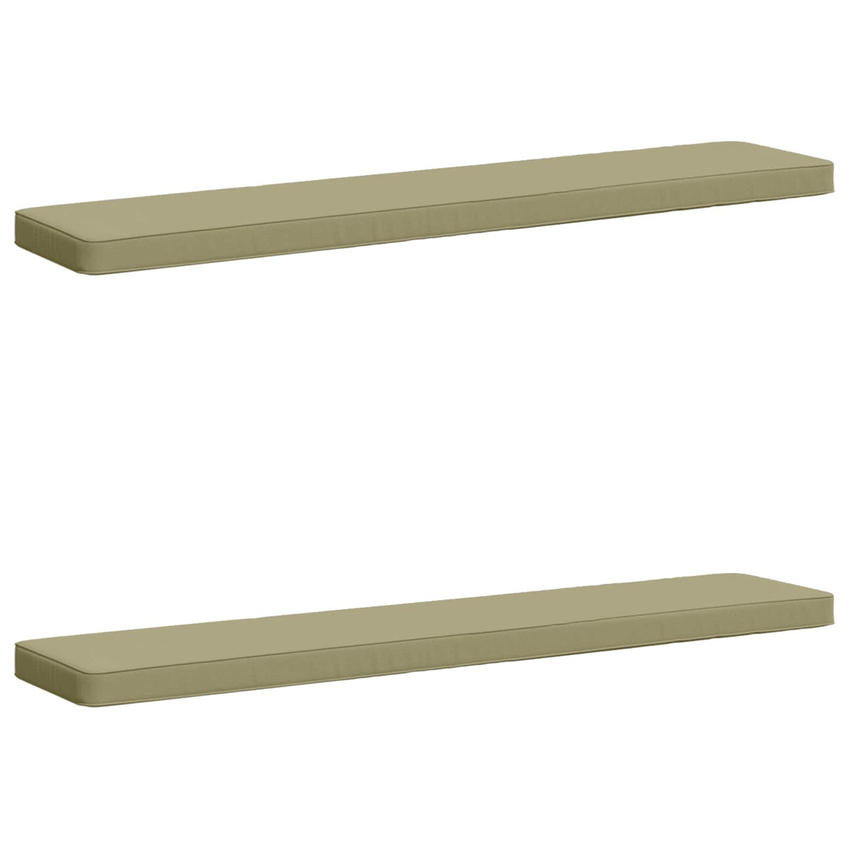 vidaXL 2-Piece Bench Cushions VUGHT 2 pcs 100% Polyester Light Green