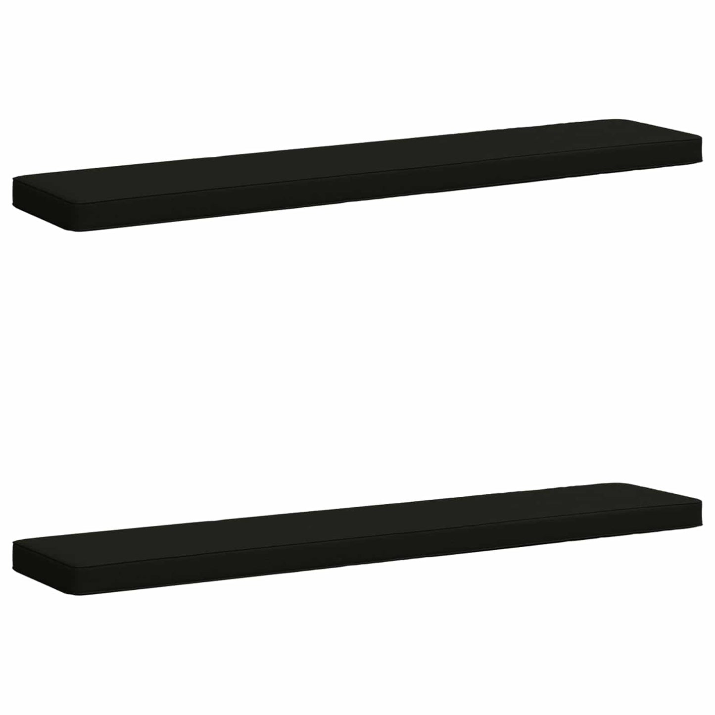 vidaXL 2-Piece Bench Cushions VUGHT 2 pcs 100% Polyester Black
