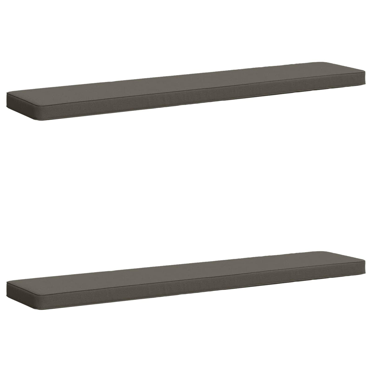 vidaXL 2-Piece Bench Cushions VUGHT 2 pcs 100% Polyester Grey