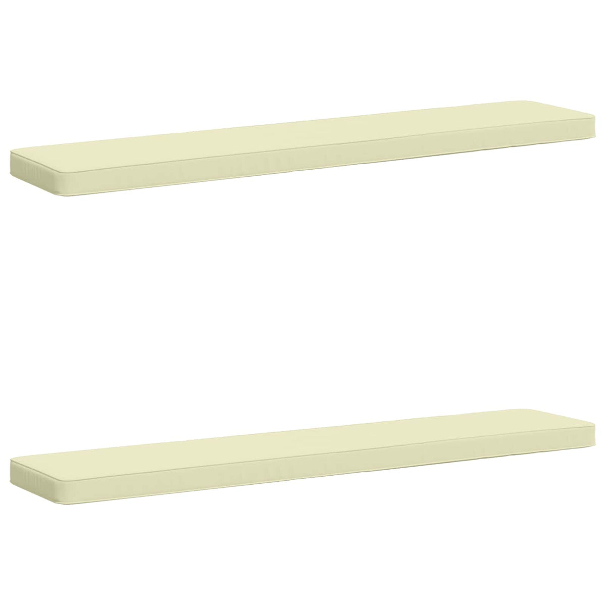 vidaXL 2-Piece Bench Cushions VUGHT 2 pcs 100% Polyester Cream