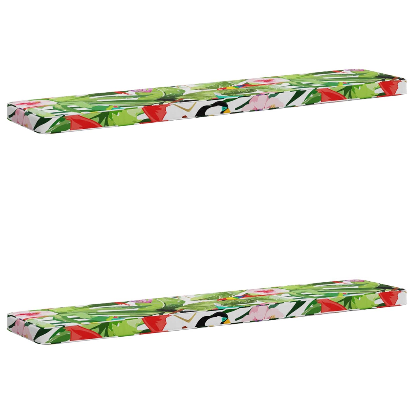 vidaXL 2-Piece Bench Cushions VUGHT 2 pcs 100% Polyester Multicolour