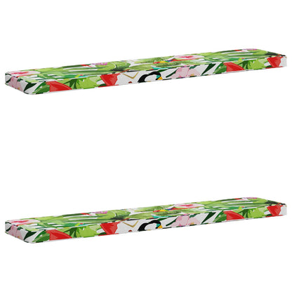 vidaXL 2-Piece Bench Cushions VUGHT 2 pcs 100% Polyester Multicolour