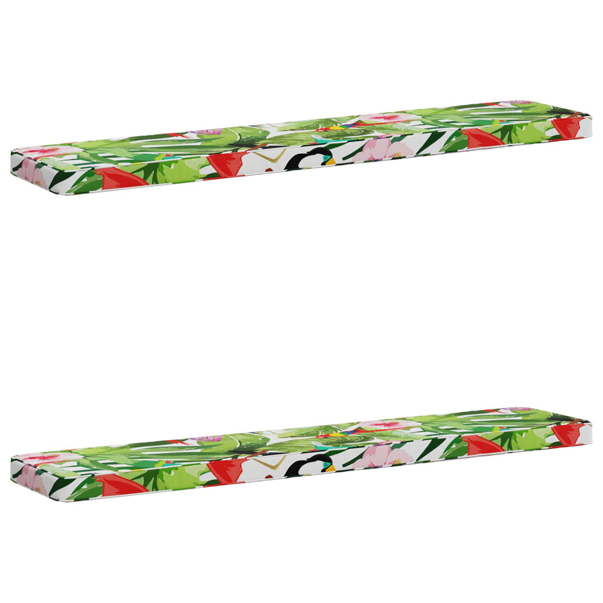 vidaXL 2-Piece Bench Cushions VUGHT 2 pcs 100% Polyester Multicolour