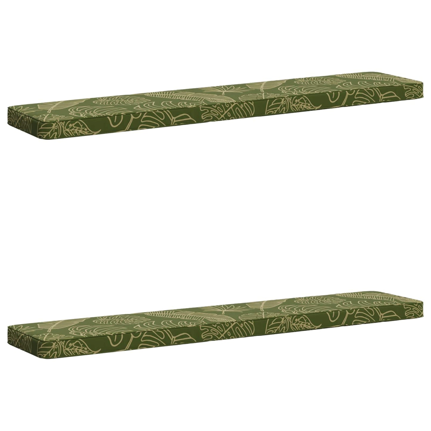 vidaXL 2-Piece Bench Cushions VUGHT 2 pcs 100% Polyester Leaf Design