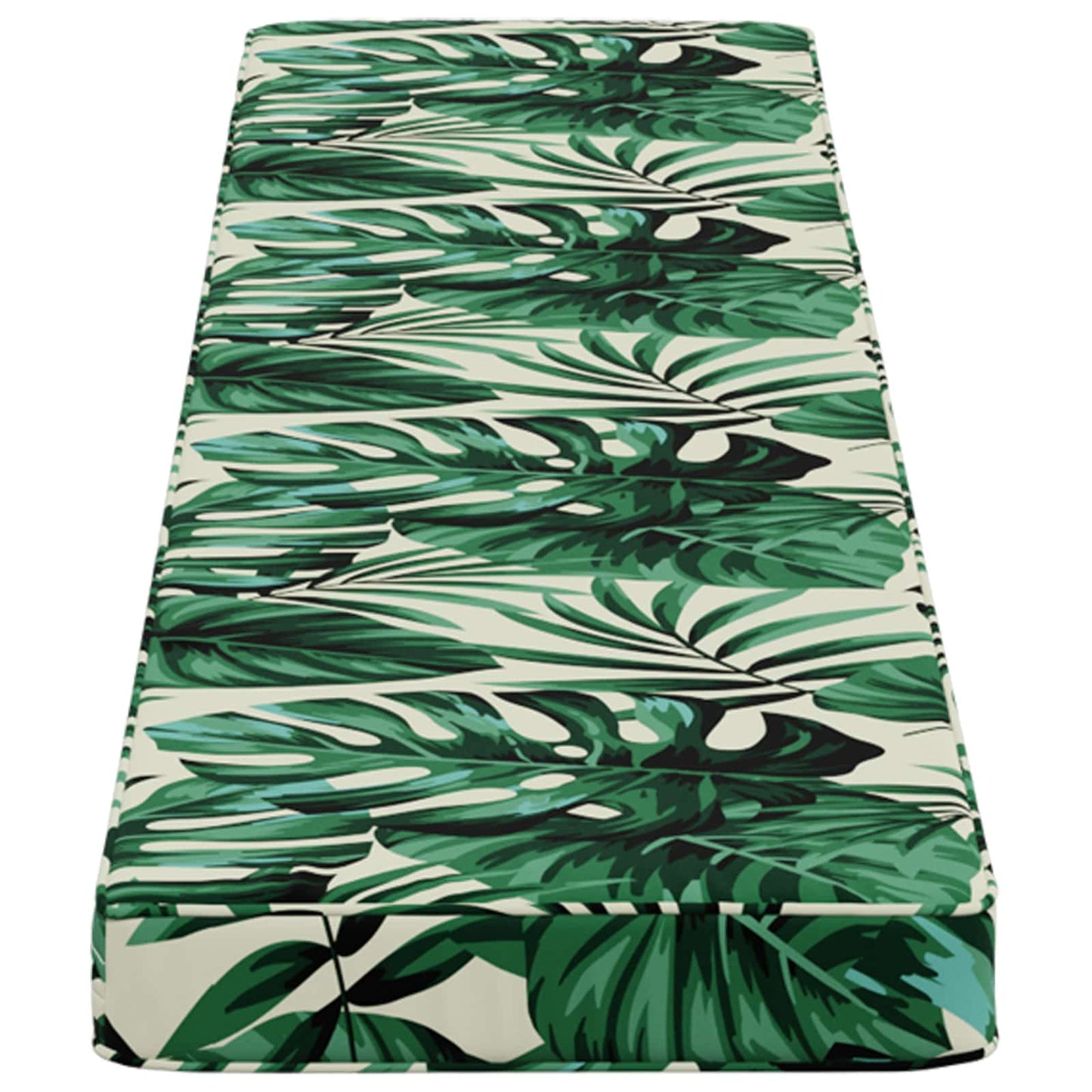 vidaXL 1-Piece Bench Cushion VUGHT 100% Polyester Leaf Pattern