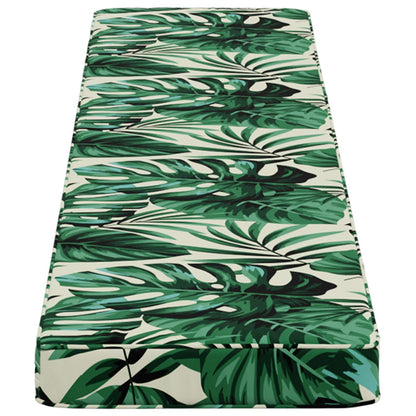 vidaXL 1-Piece Bench Cushion VUGHT 100% Polyester Leaf Pattern