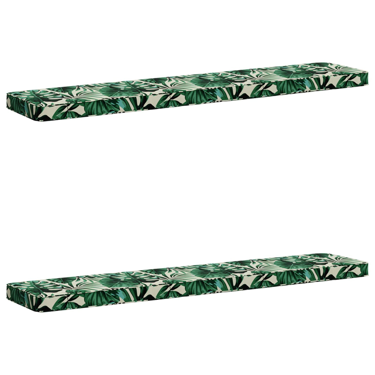 vidaXL 2-Piece Bench Cushions VUGHT 2 pcs 100% Polyester Leaf Pattern