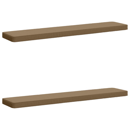 vidaXL 2-Piece Bench Cushions VUGHT 2 pcs 100% Polyester Taupe