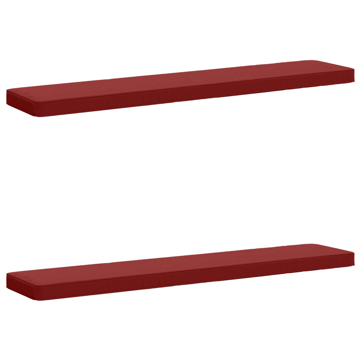 vidaXL 2-Piece Bench Cushions VUGHT 2 pcs 100% Polyester Wine Red