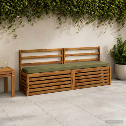 vidaXL 1-Piece Bench Cushion VUGHT 100% Polyester Olive Green
