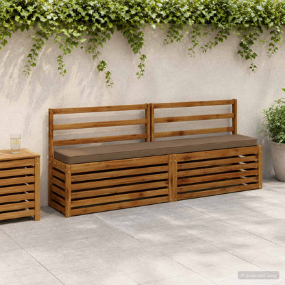 vidaXL 2-Piece Bench Cushions VUGHT 2 pcs 100% Polyester Taupe